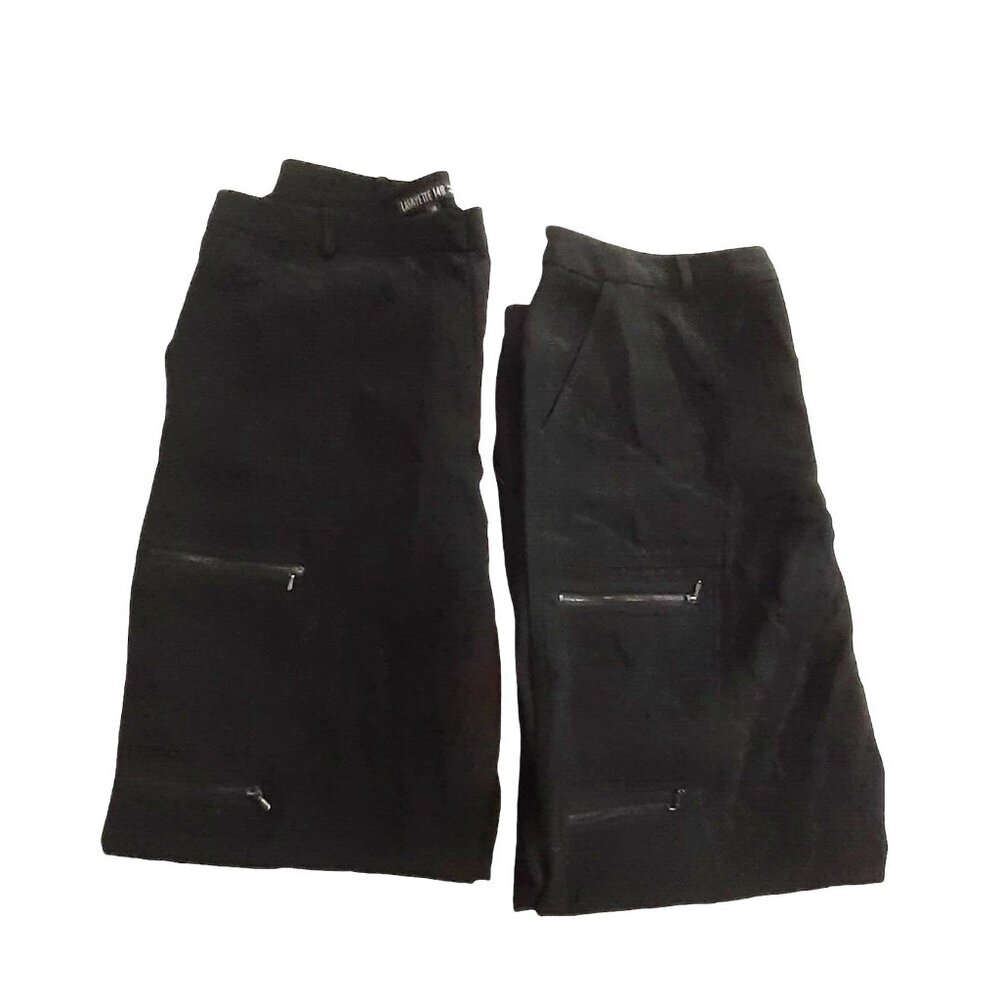 Lafayette 148 Pants Lot  of Ankle Zipper Cargo Career 14 Black - 5 pocket VTG